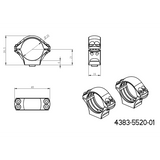 30mm anneaux de lunette | base picatinny monobloc avec leviers 