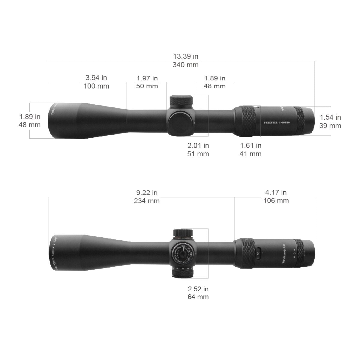 Vector Optics Forester 2-10x40SFP rifle scope