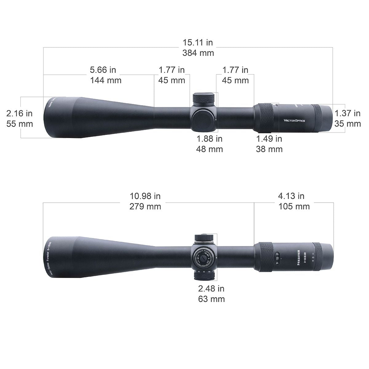 Vector Optics Forester 3-15x50SFP rifle scope