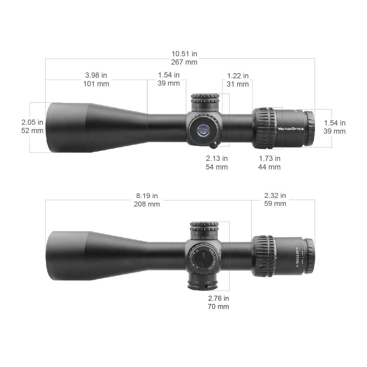 Vector Optics Veyron 4-16x44 FFP lunette de tir 